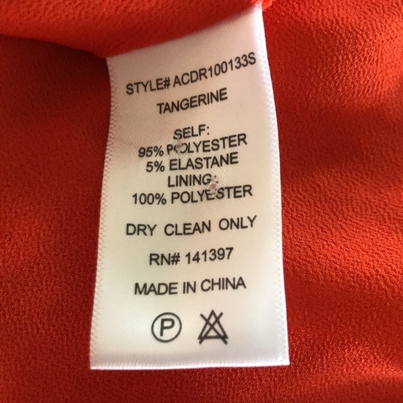 ASTR The Label  Women's Gaia Slip Dress Orange Midi Sz M Asymmetrical Hem Summer - Picture 10 of 11